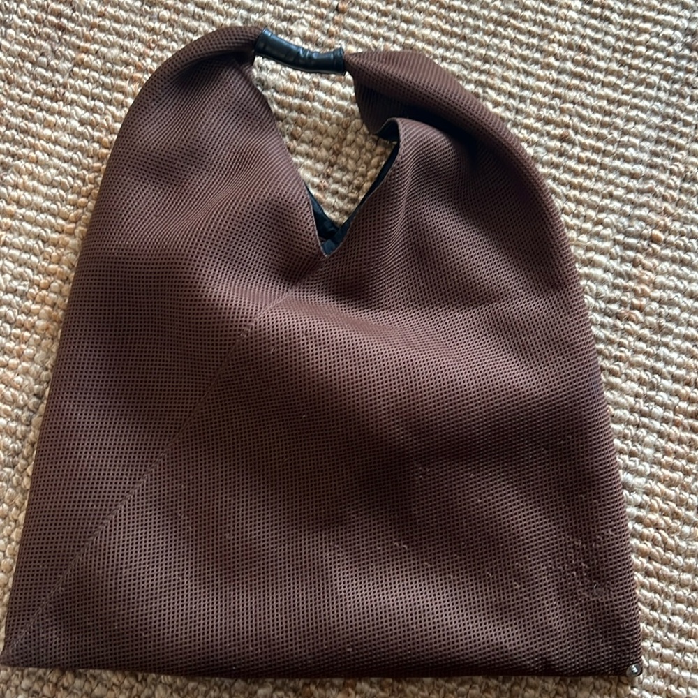 Maison Margiela fabric mesh tote in brown